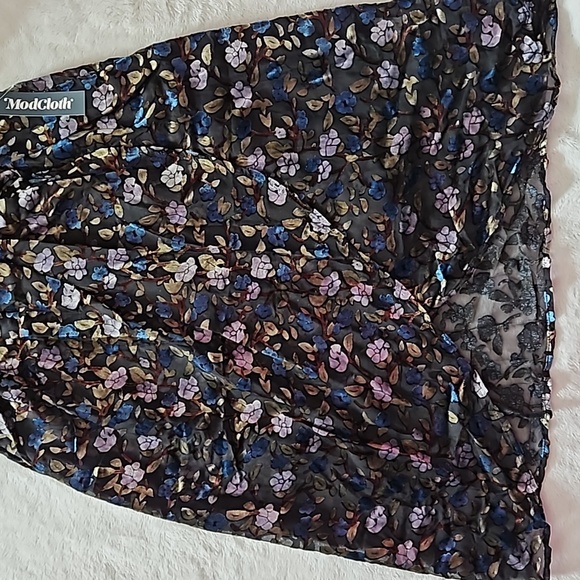 *NWT* Modcloth Dramatic Depths Velvet Burnout Style Dress - Picture 4 of 15